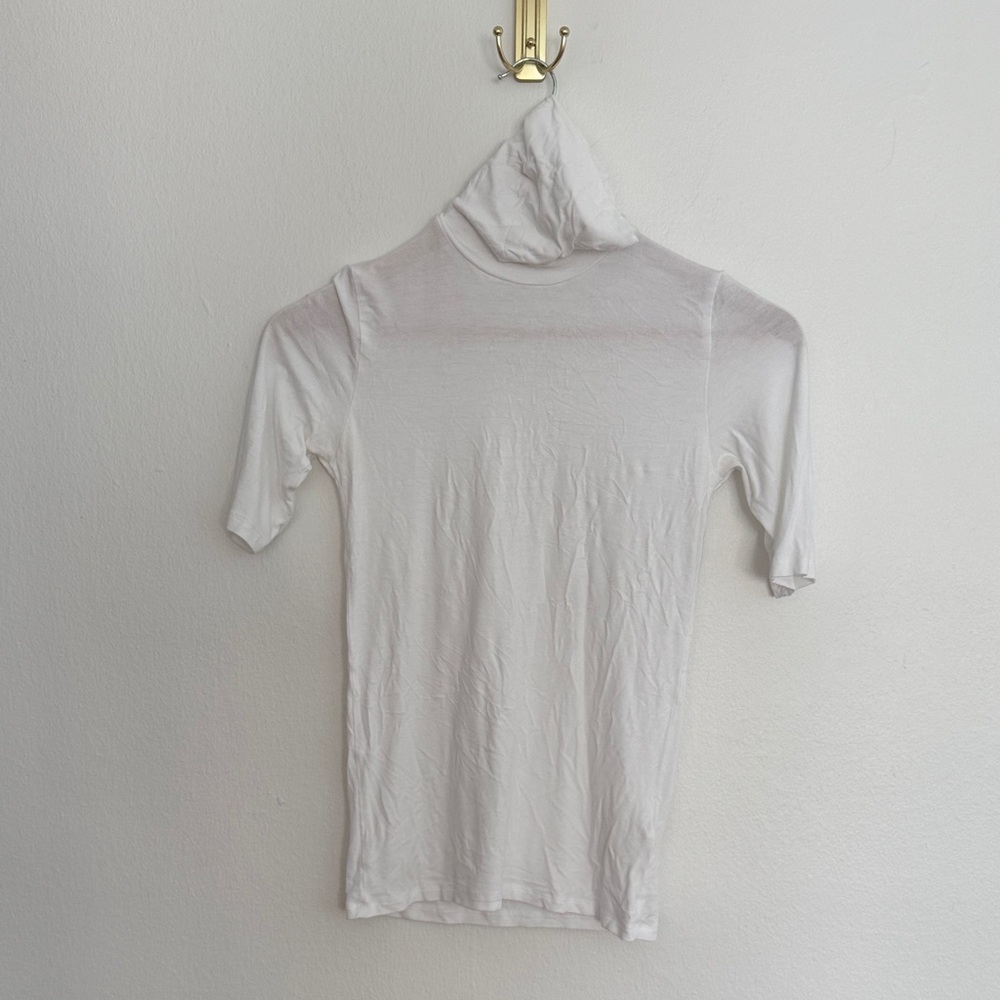 Turtleneck White Top